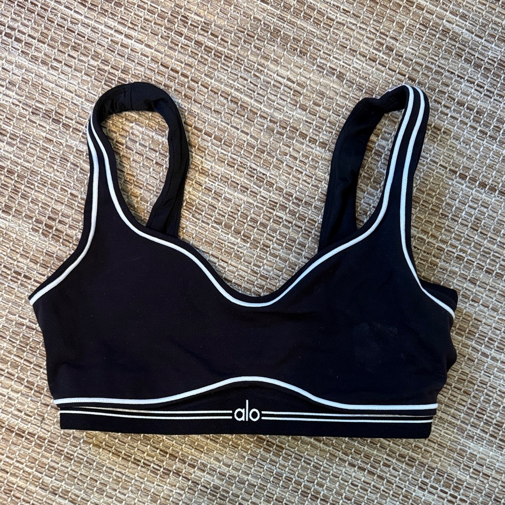 ALO Yoga Black and White Sports Bra